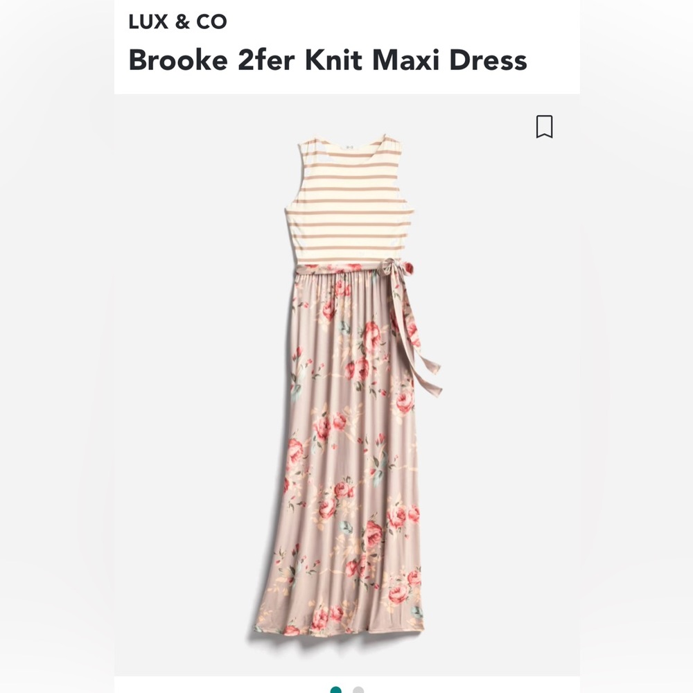 Lux & Co Brooke 2fer Knit Maxi Dress